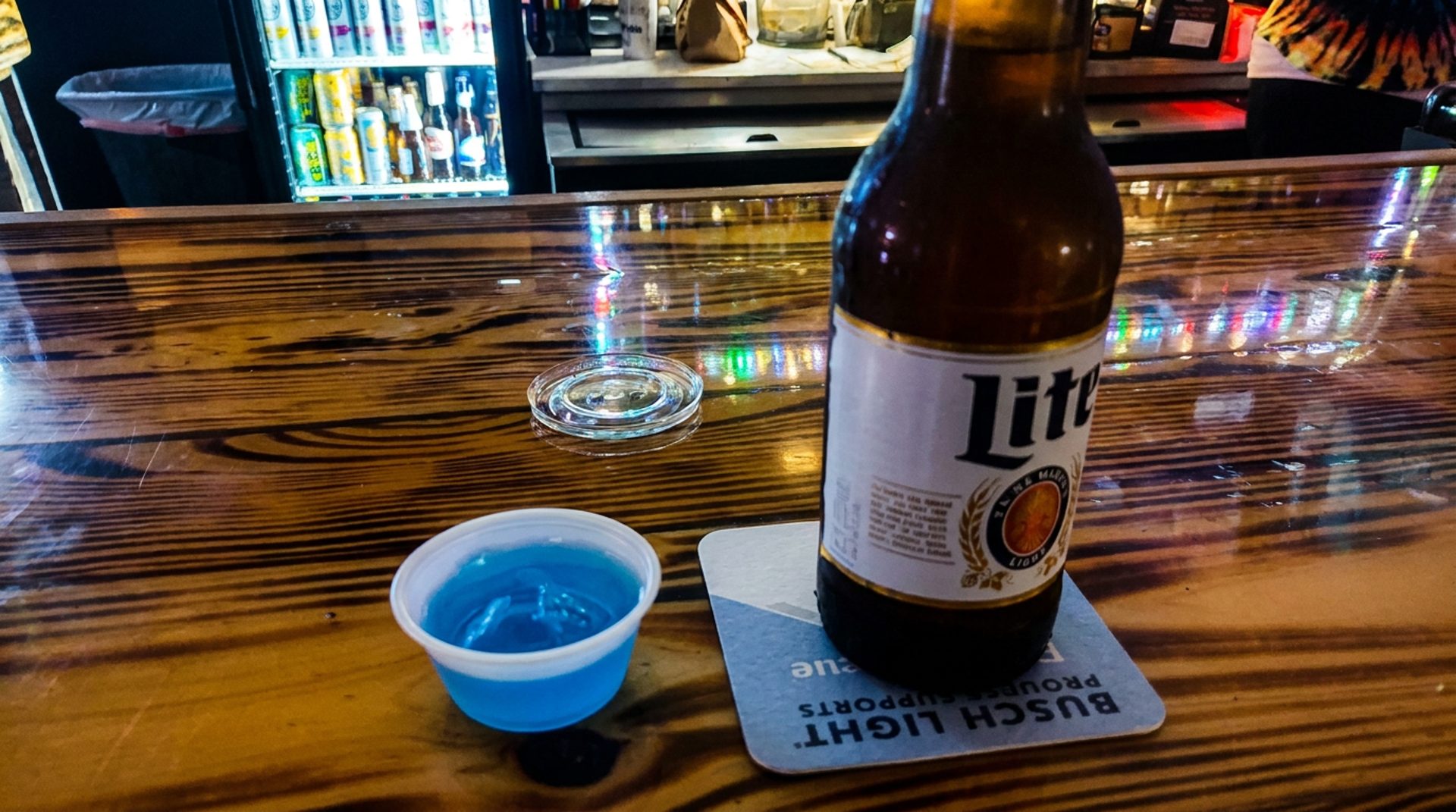 Cold drinks at the bar