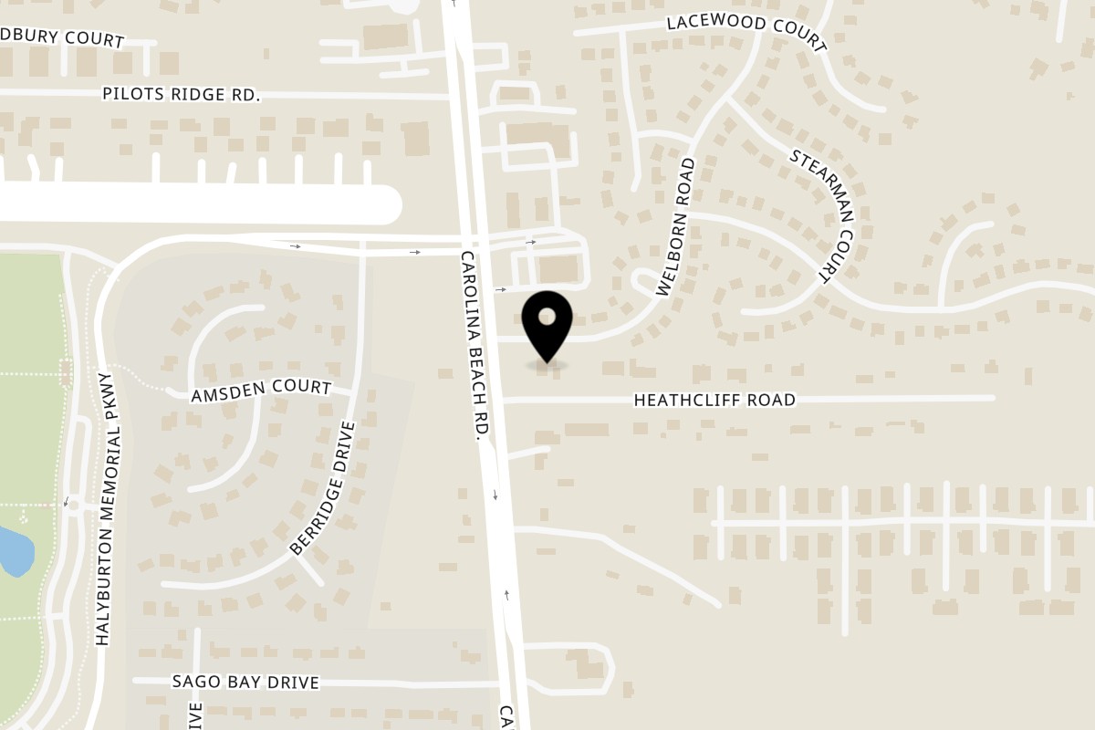 Map showing the location of Cody's Carolina Beach Rd on 6485 Carolina Beach Rd in Wilmington